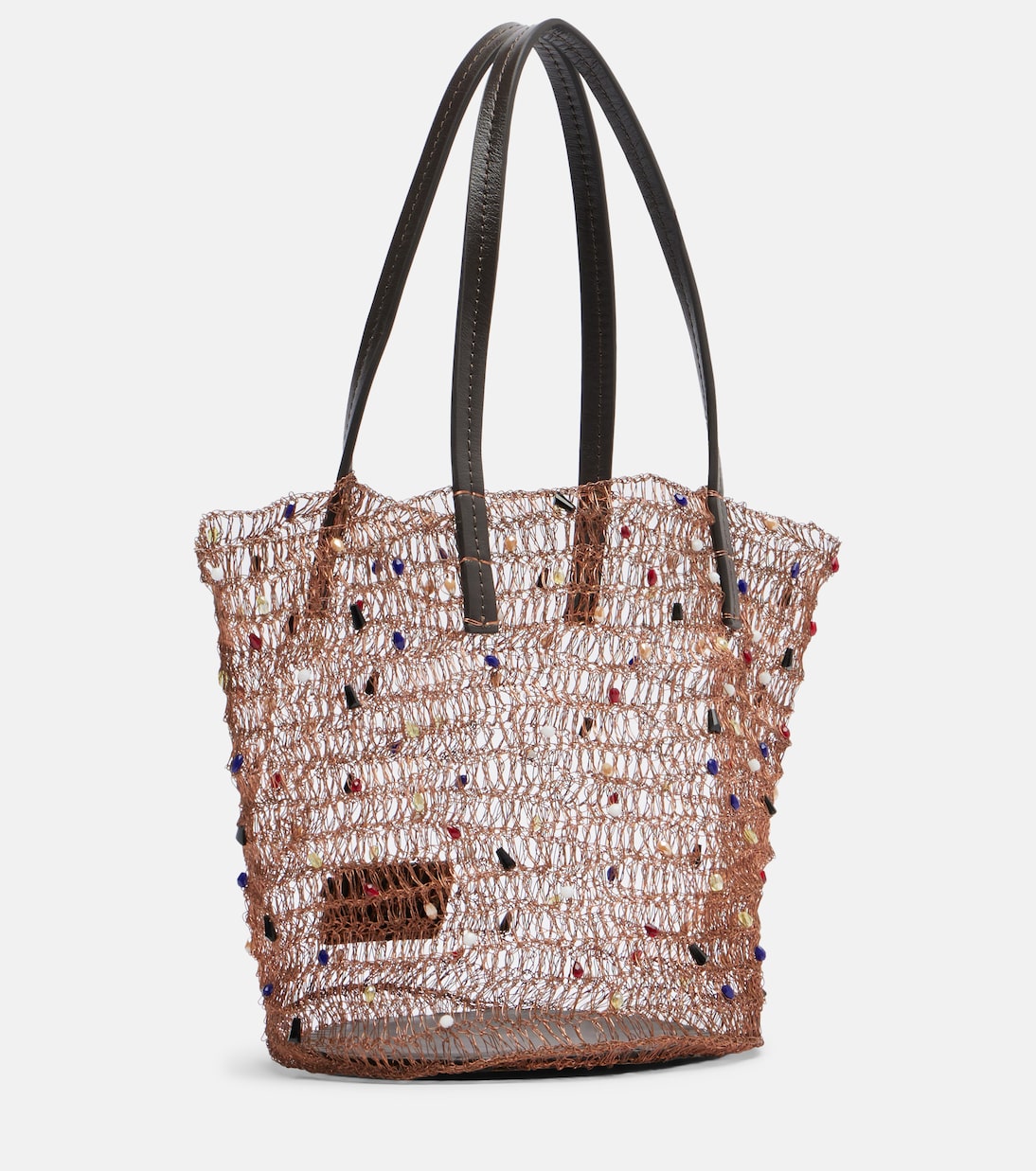 Jewel embellished top-handle bag | Staud