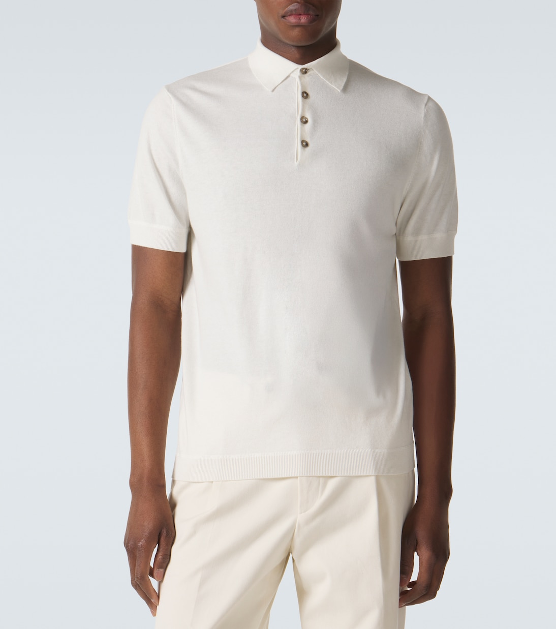 Polo en coton, soie et cachemire | Allude