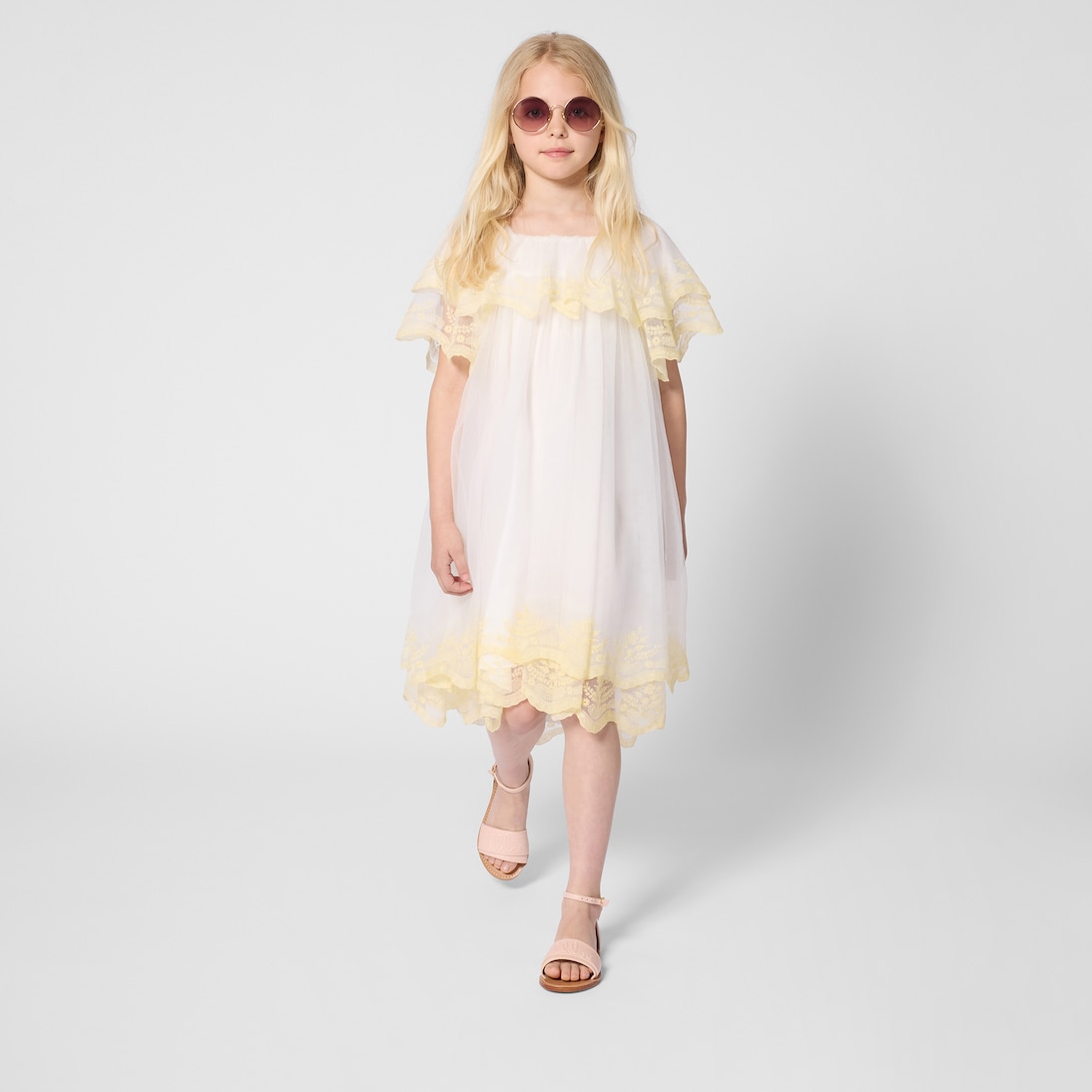 Robe brodée en tulle | Chloé Kids