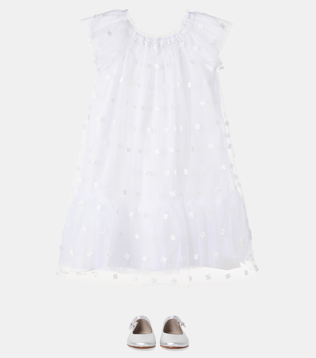 Besticktes Kleid Lisabeth aus Tüll | Bonpoint