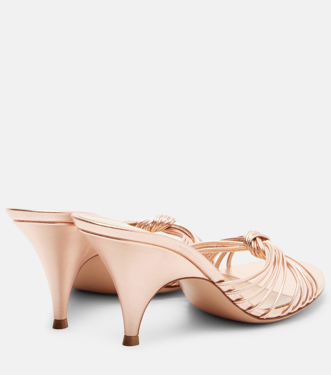 Metallic leather mules | Gianvito Rossi