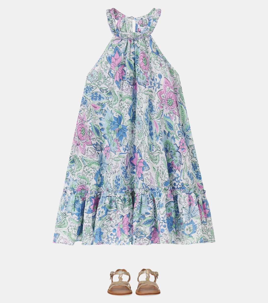 Kleid Cleo aus Baumwollmusselin | Poupette St Barth Kids