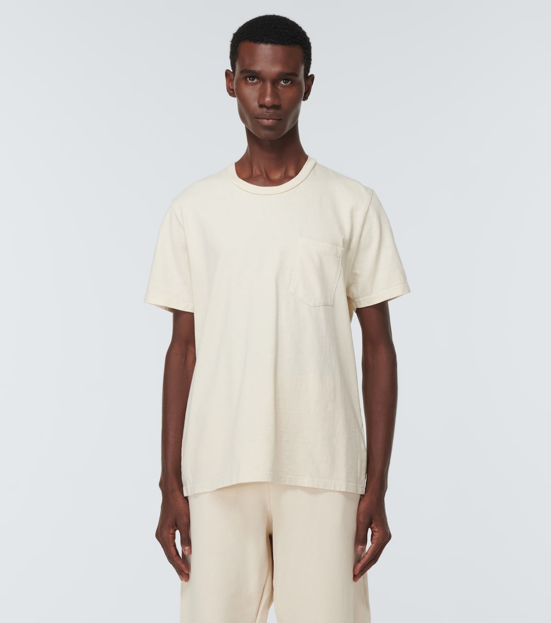 T-shirt classica in cotone con tasca | Les Tien