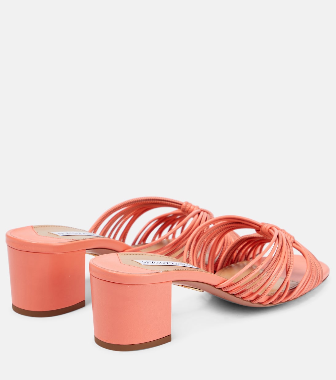Pantoletten Club aus Leder | Aquazzura