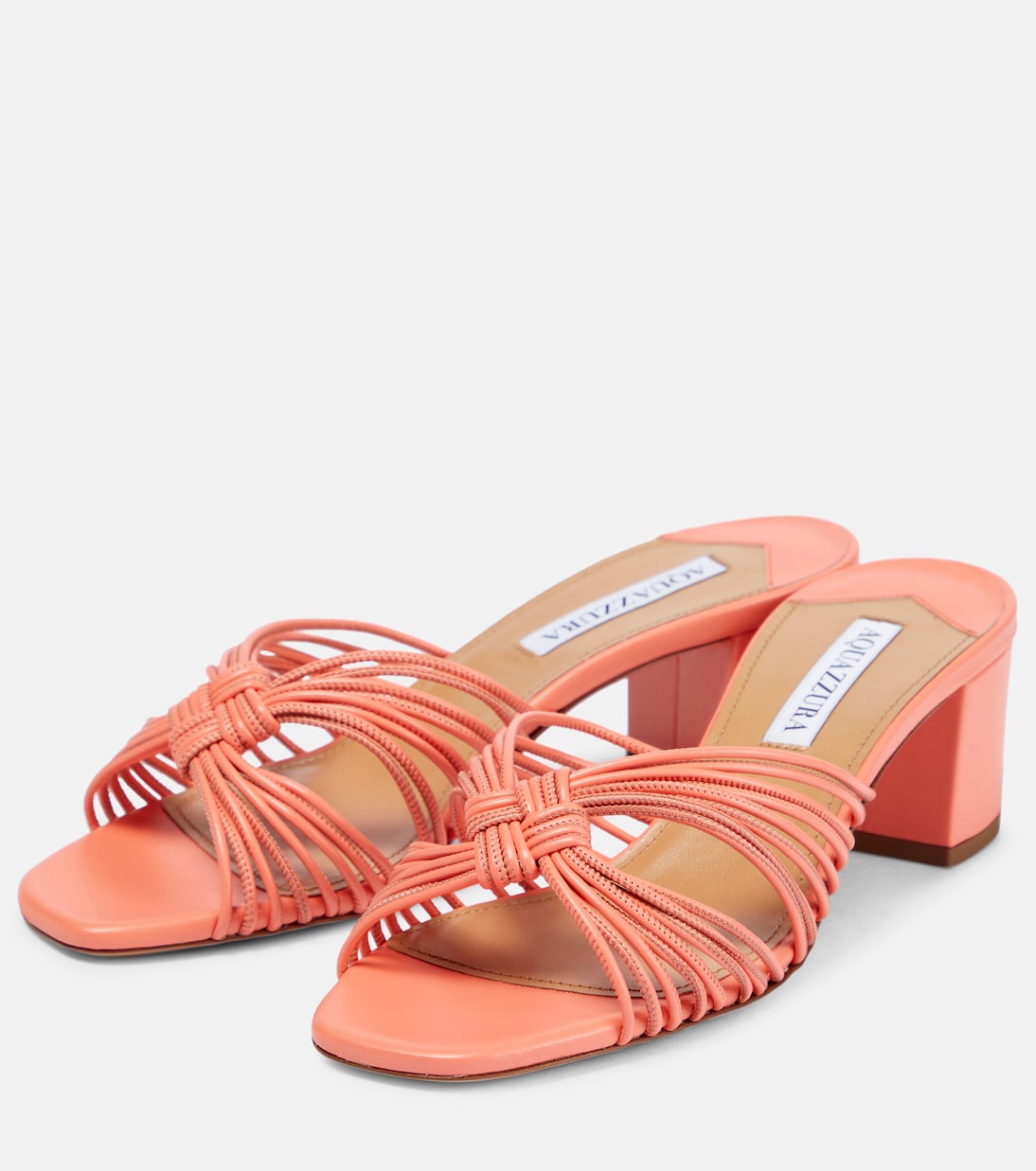 Pantoletten Club aus Leder | Aquazzura