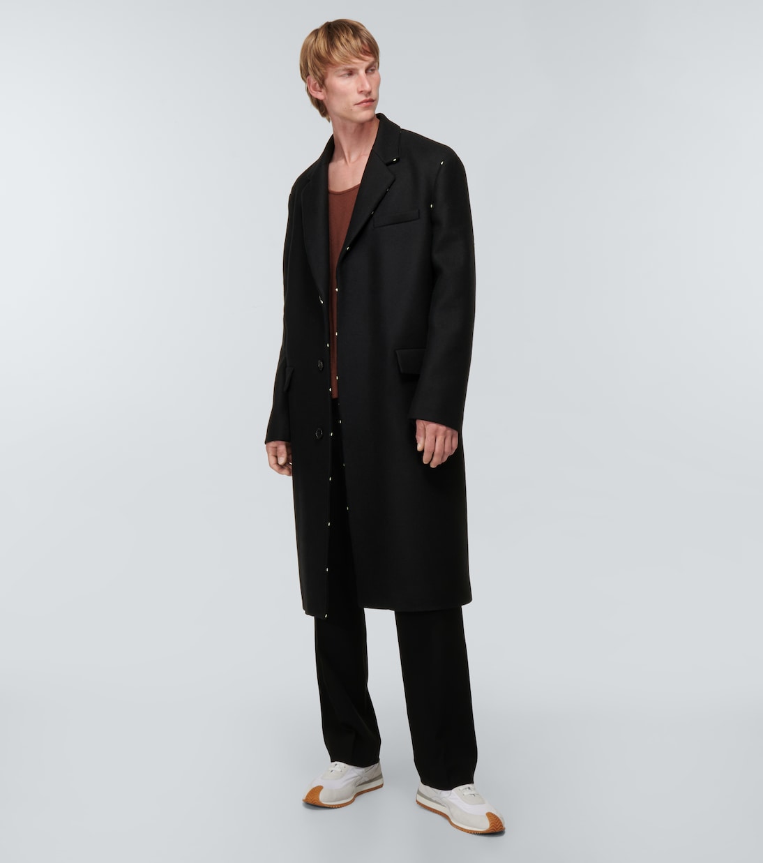 Embroidered wool overcoat | Loewe