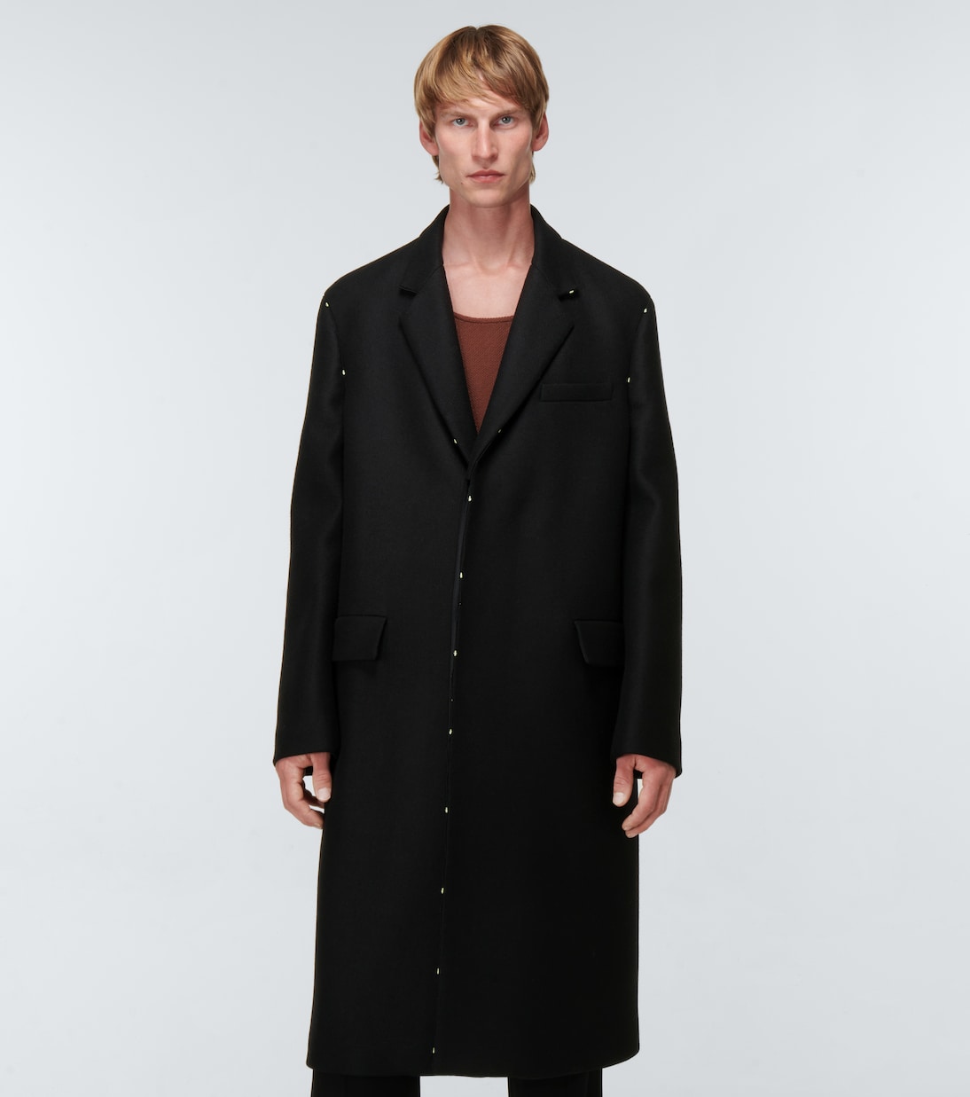 Embroidered wool overcoat | Loewe