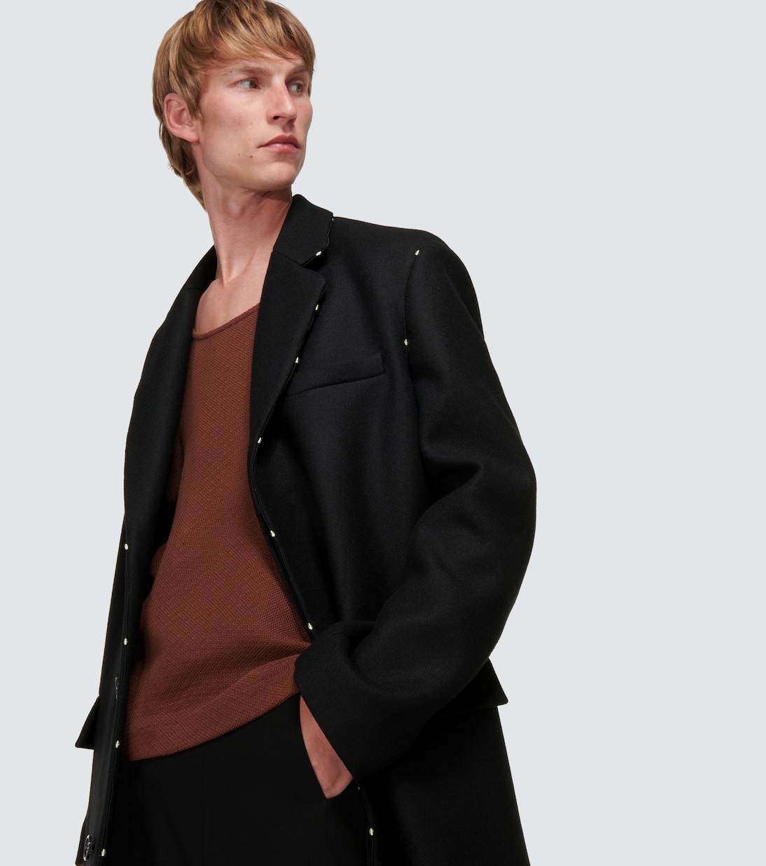 Embroidered wool overcoat | Loewe