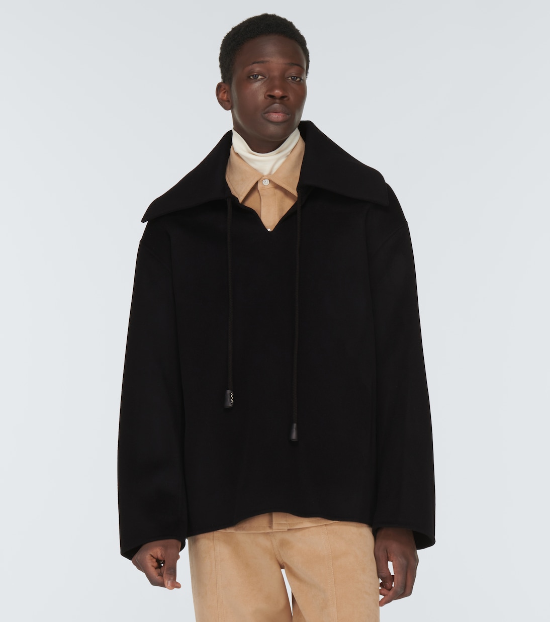 Zevi wool and silk smock jacket | Nanushka