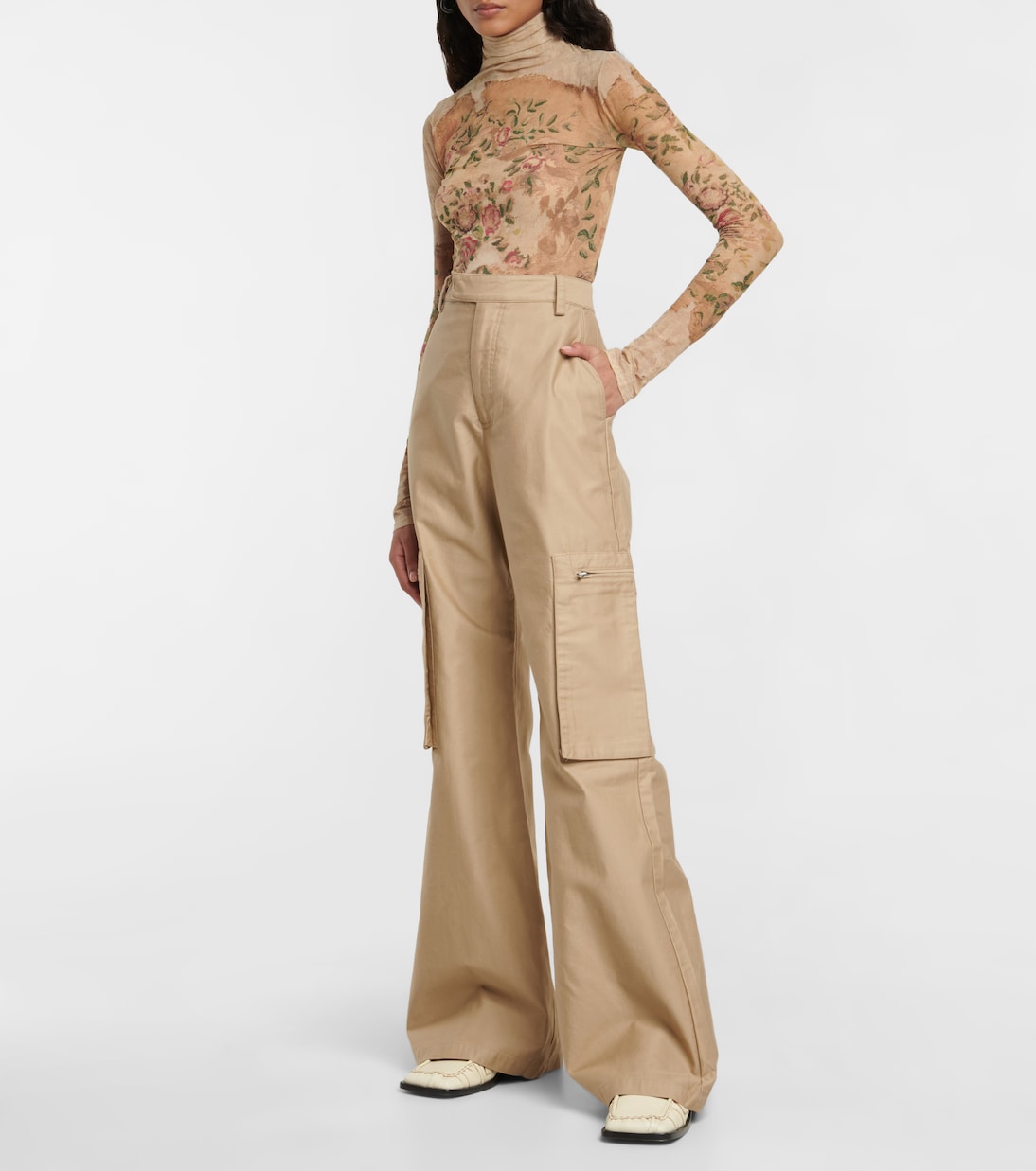 Pantalon cargo ample en coton mélangé | Amiri