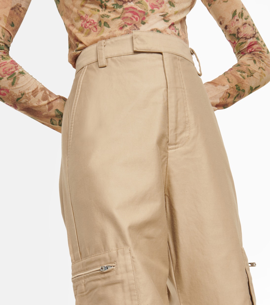 Pantalon cargo ample en coton mélangé | Amiri