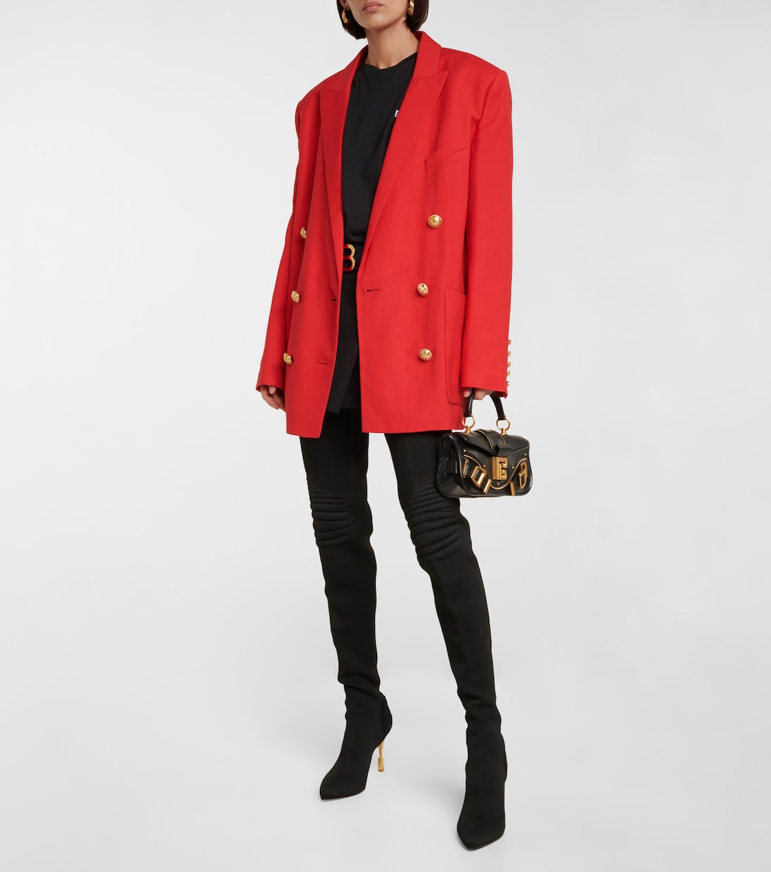 Moneta knit over-the-knee boots | Balmain