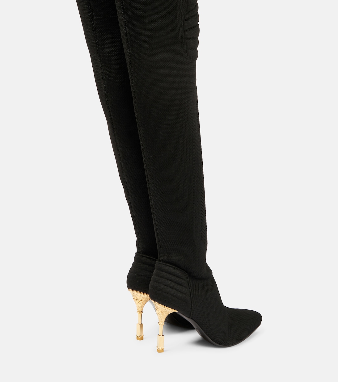 Moneta knit over-the-knee boots | Balmain