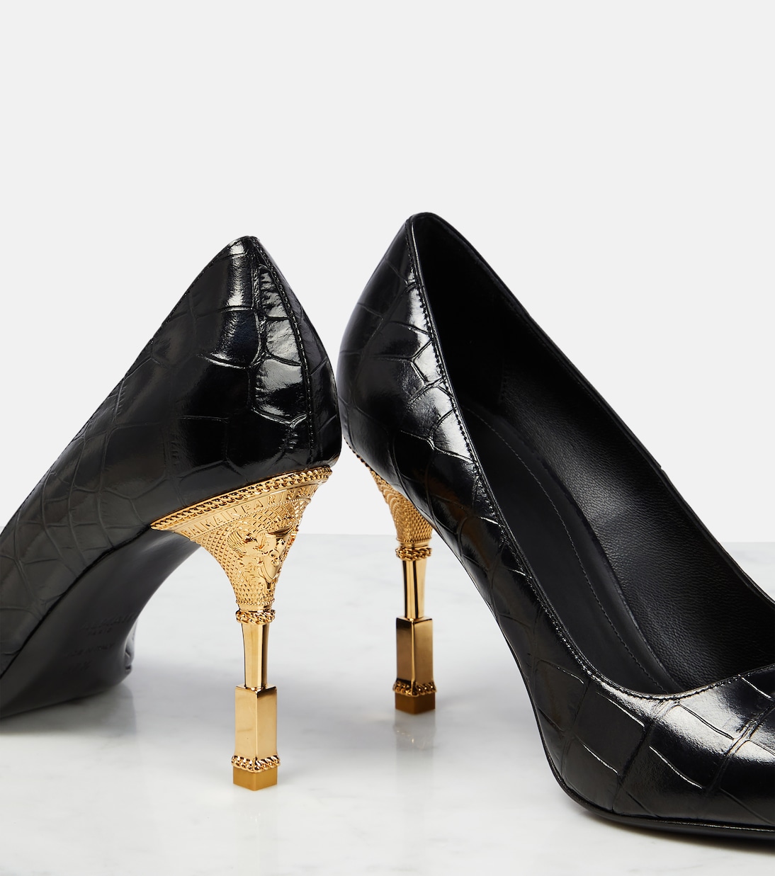 Escarpins Moneta en cuir embossé | Balmain
