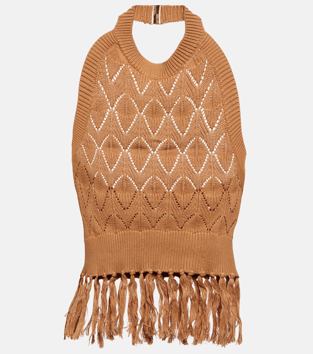 Top Kat con cuello halter y flecos | Dodo Bar Or