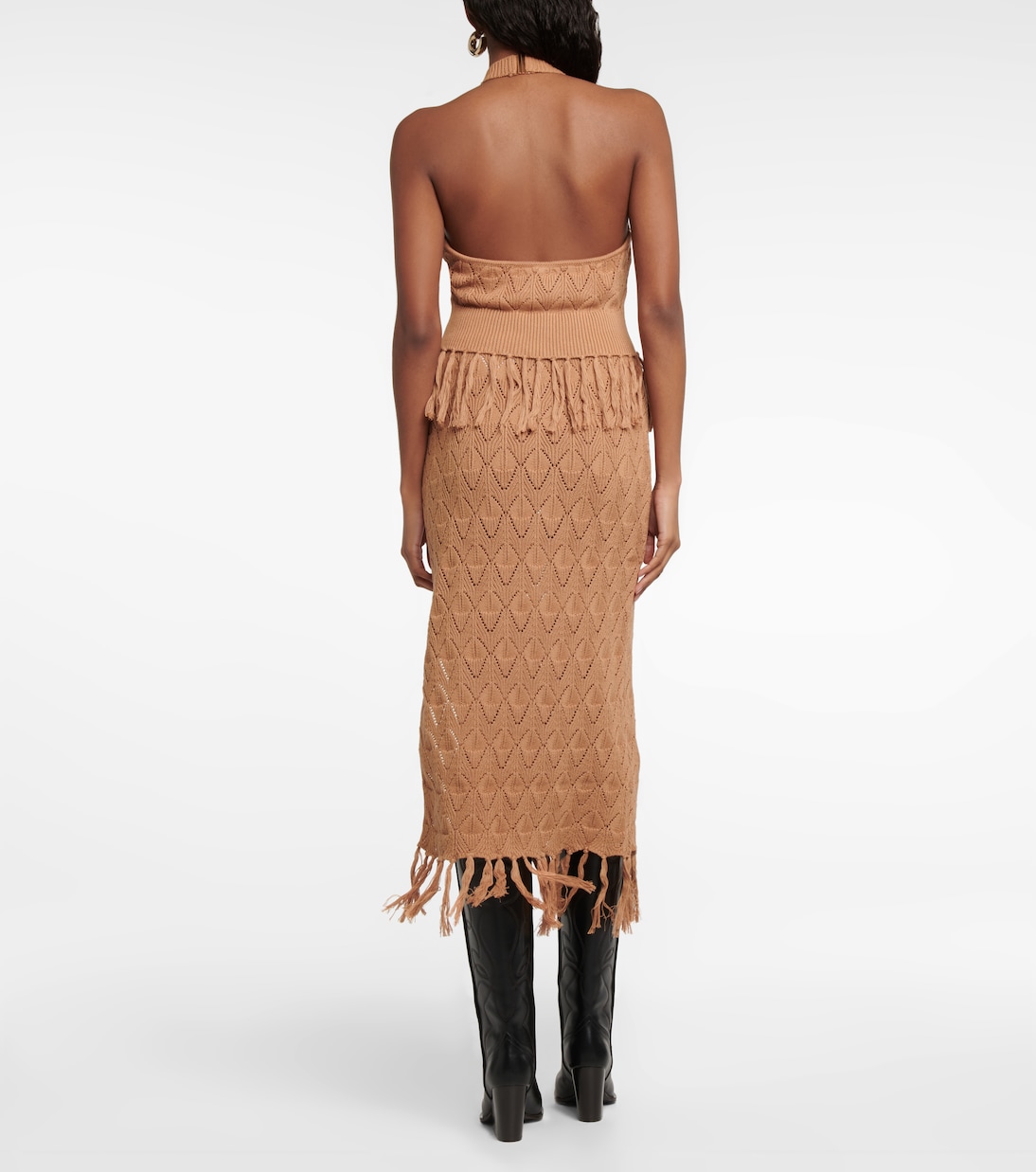 Top Kat con cuello halter y flecos | Dodo Bar Or