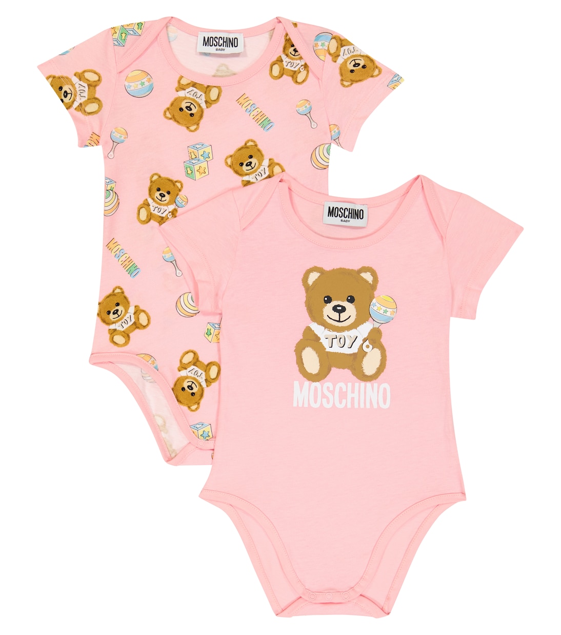 Baby set of 2 printed cotton bodysuits | Moschino Kids