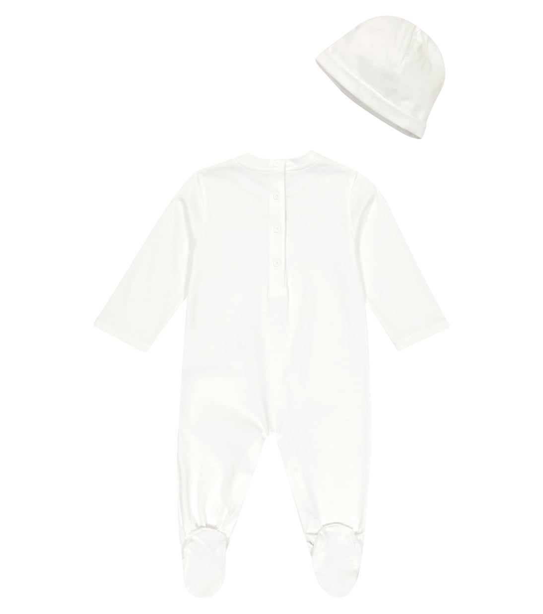 Bébé – Ensemble grenouillère, chapeau et bavoir | Balmain Kids