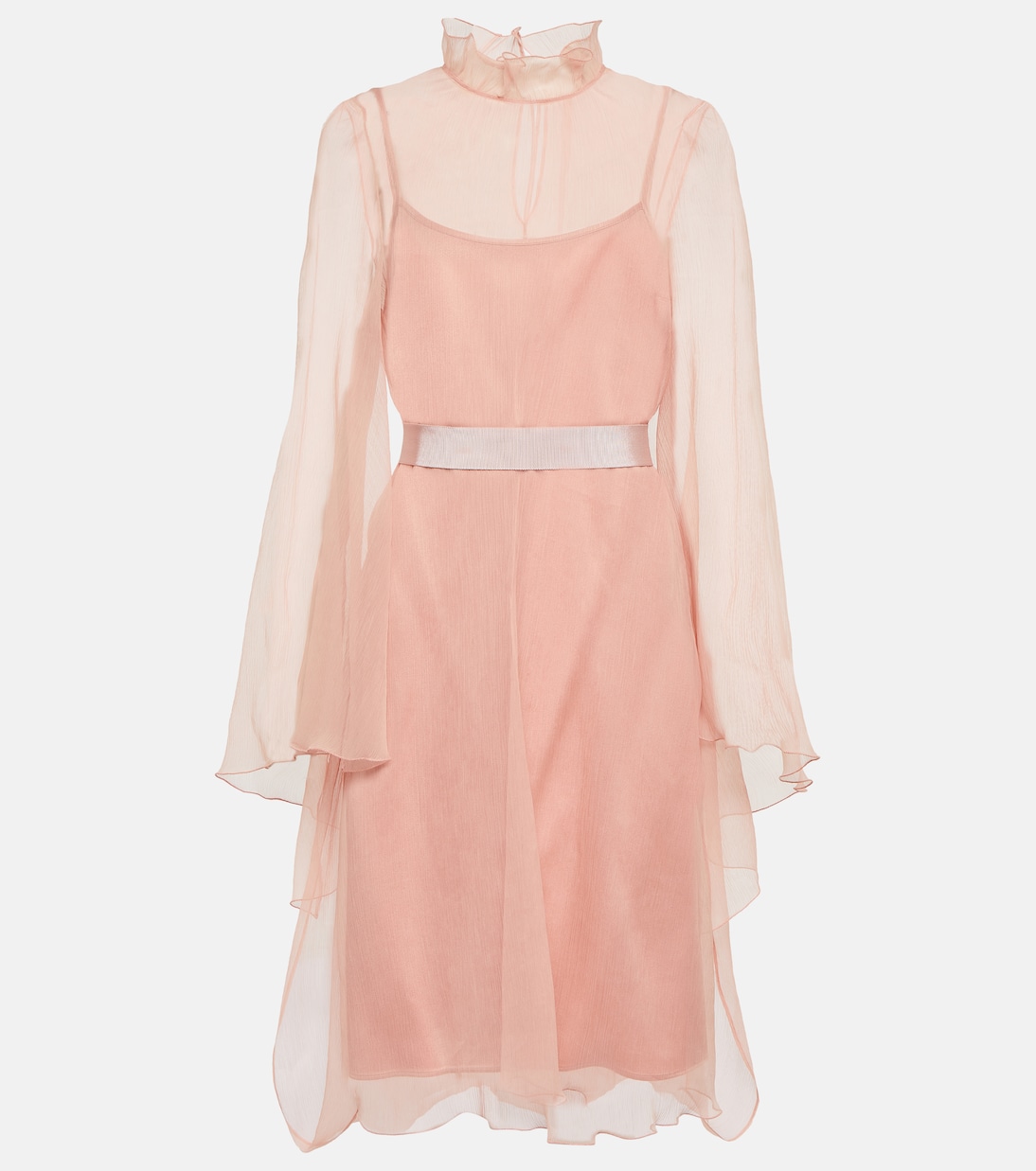 Bridal Alma slip silk minidress with cover-up | Max Mara
