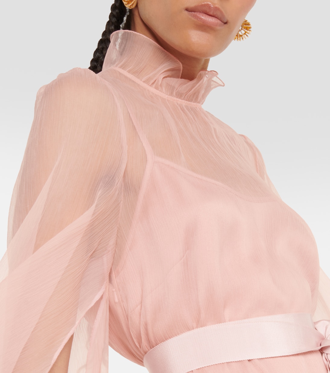 Bridal Alma slip silk minidress with cover-up | Max Mara