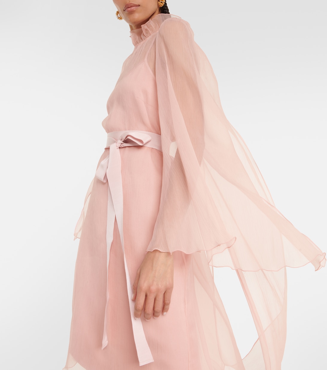 Bridal Alma slip silk minidress with cover-up | Max Mara