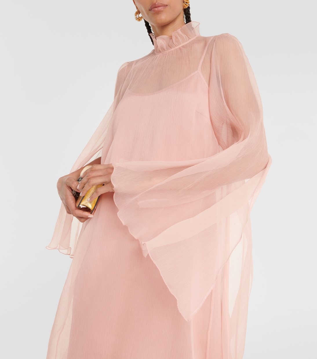 Bridal Alma slip silk minidress with cover-up | Max Mara
