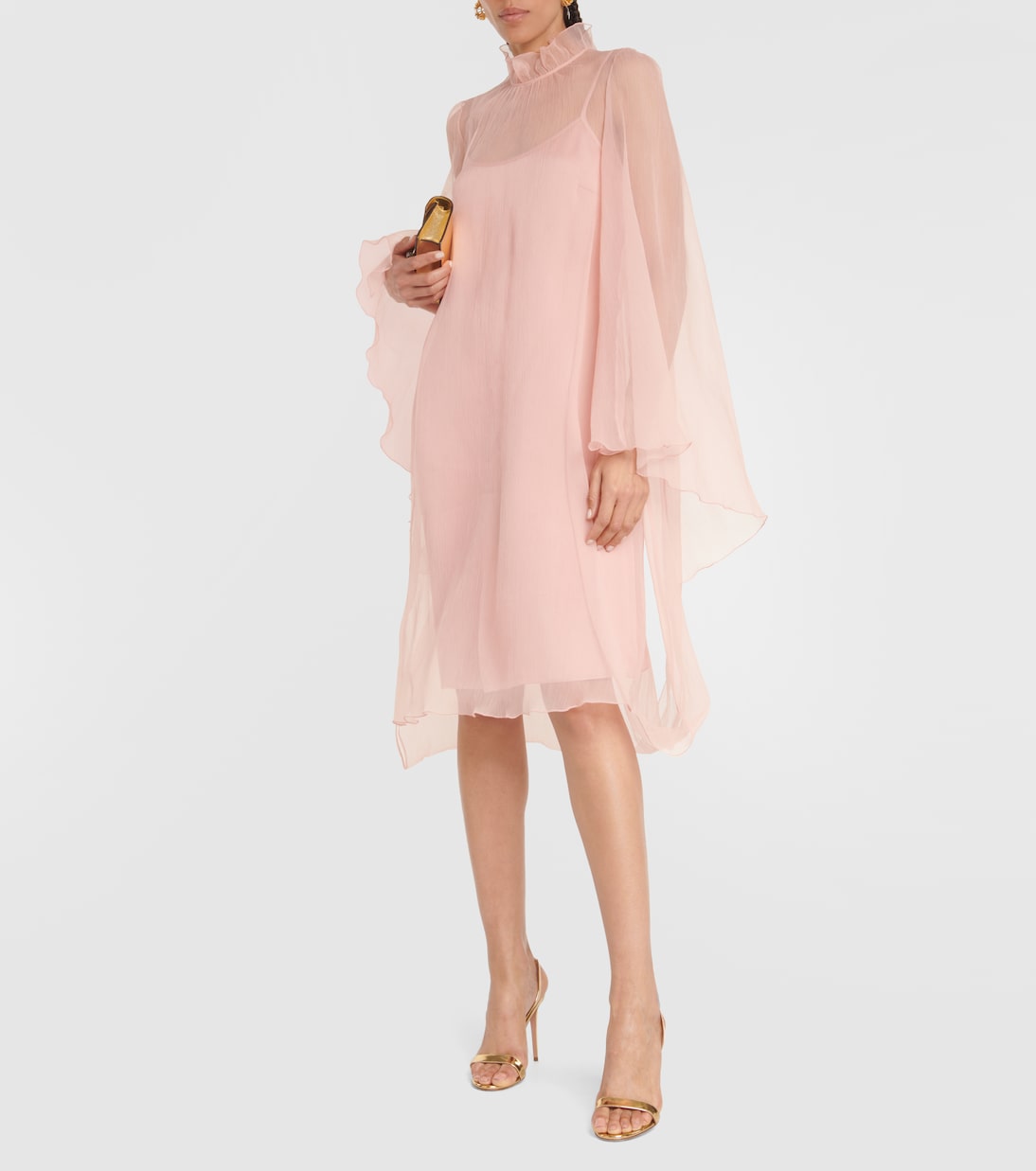 Bridal Alma slip silk minidress with cover-up | Max Mara