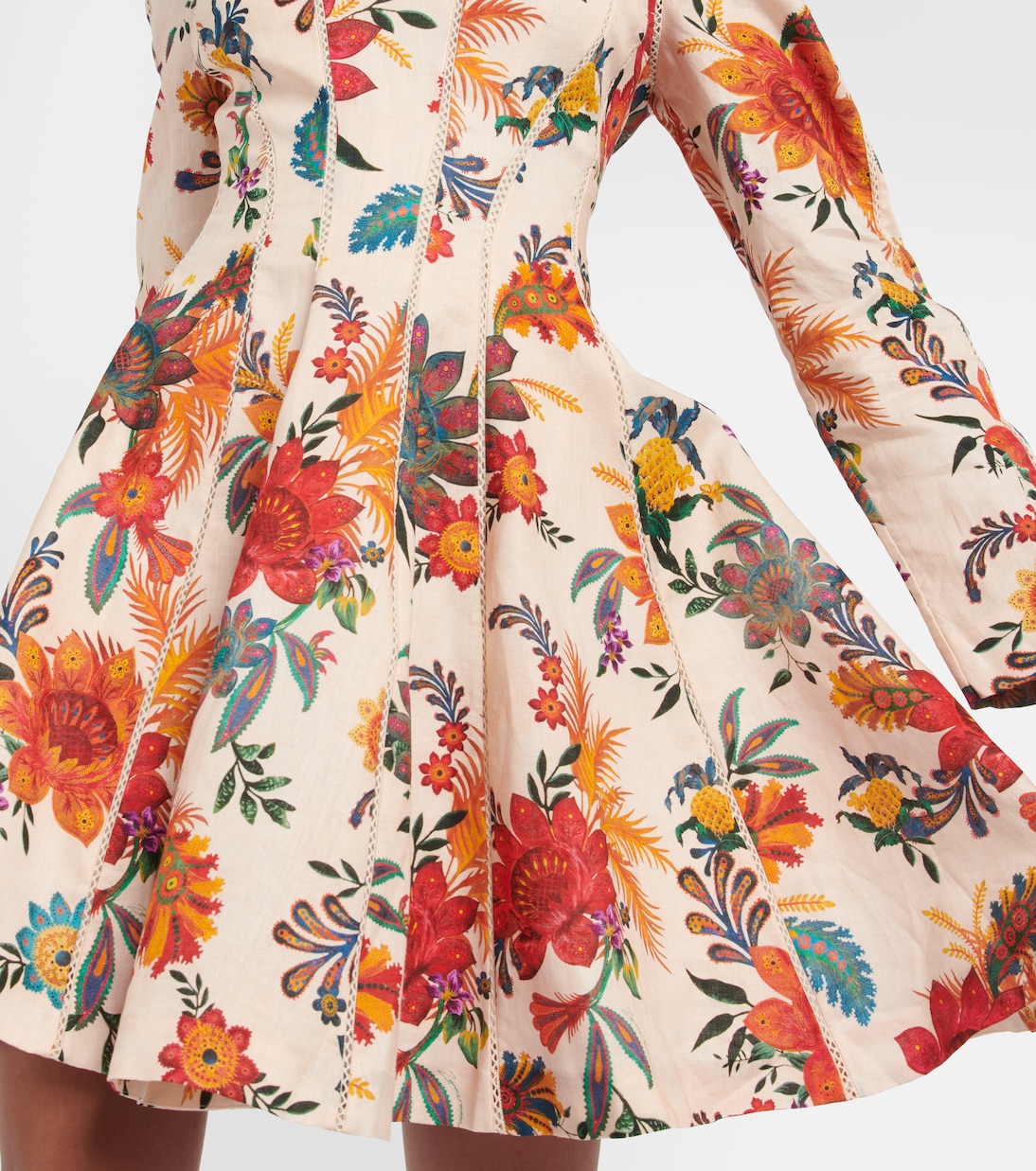 Bedrucktes Minikleid Ginger aus Leinen | Zimmermann