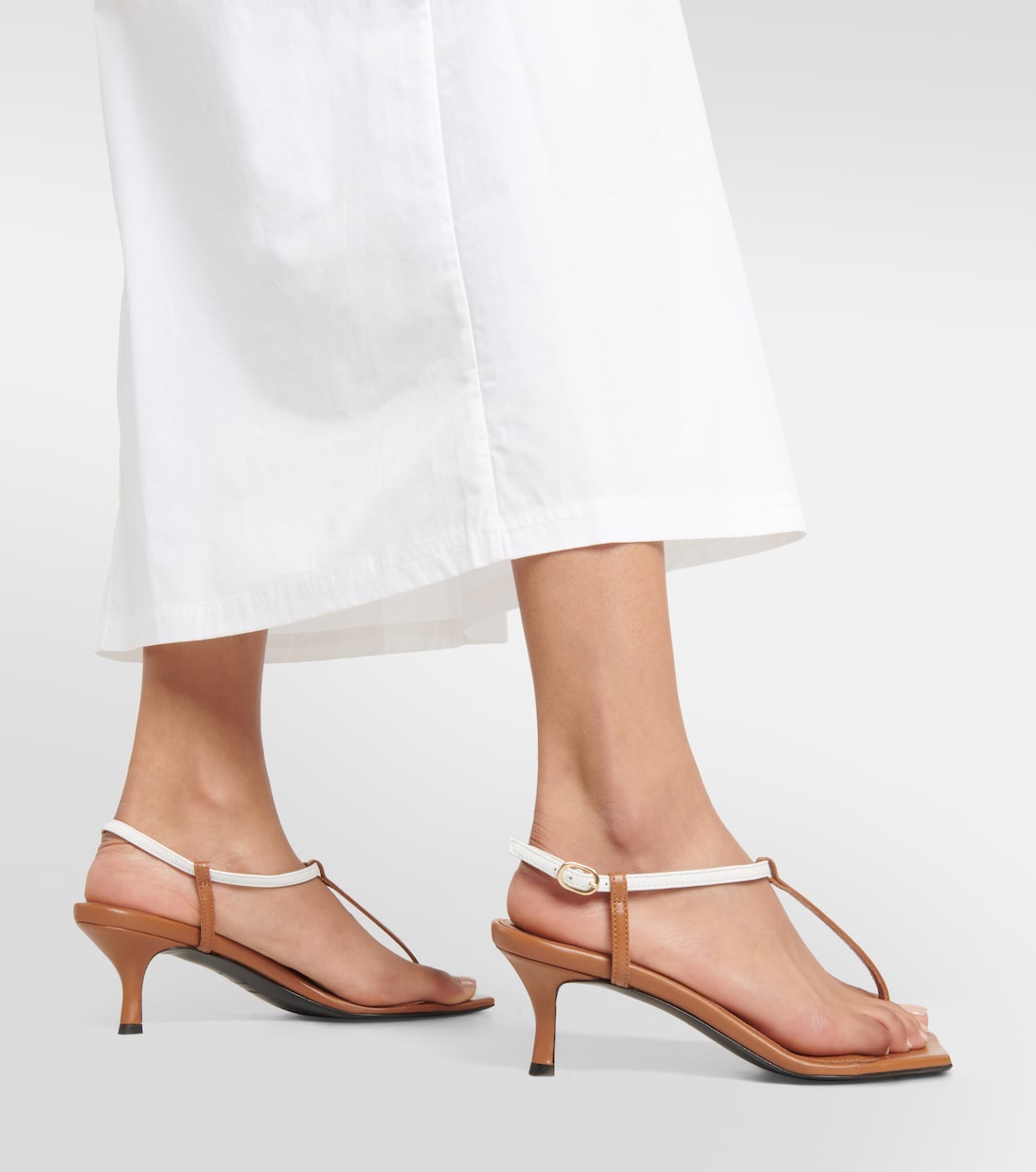 Sandalen The Bicolor aus Leder | Toteme