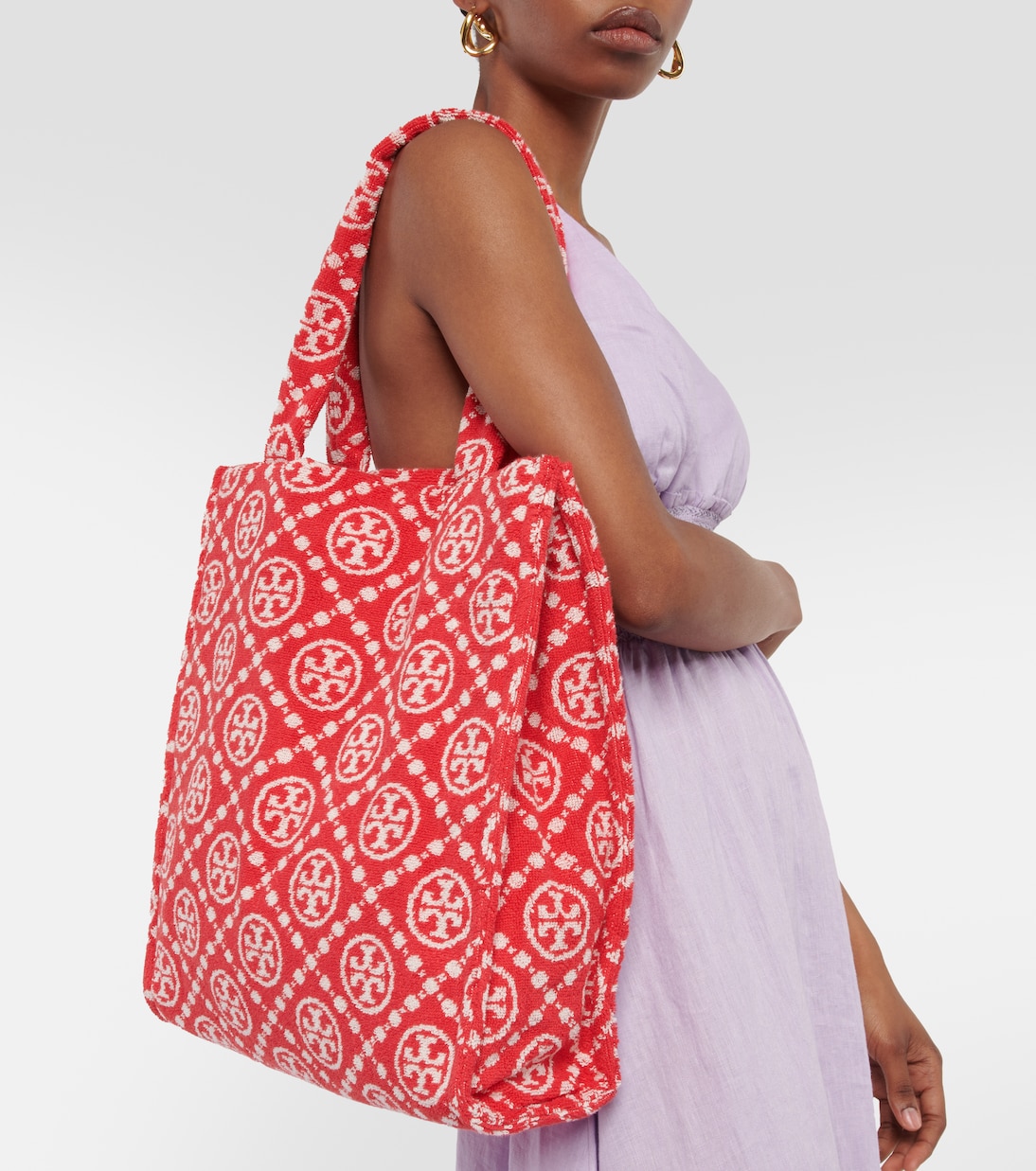 Borsa in spugna di cotone con logo | Tory Burch
