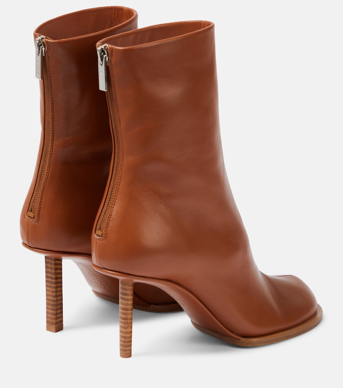 Les Bottines Rond Carré leather ankle boots | Jacquemus