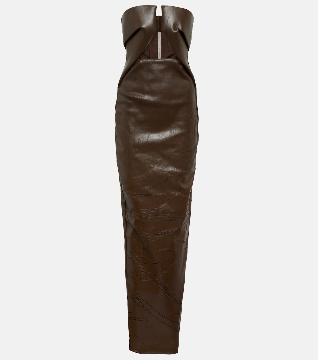 Strapless coated denim gown | Rick Owens
