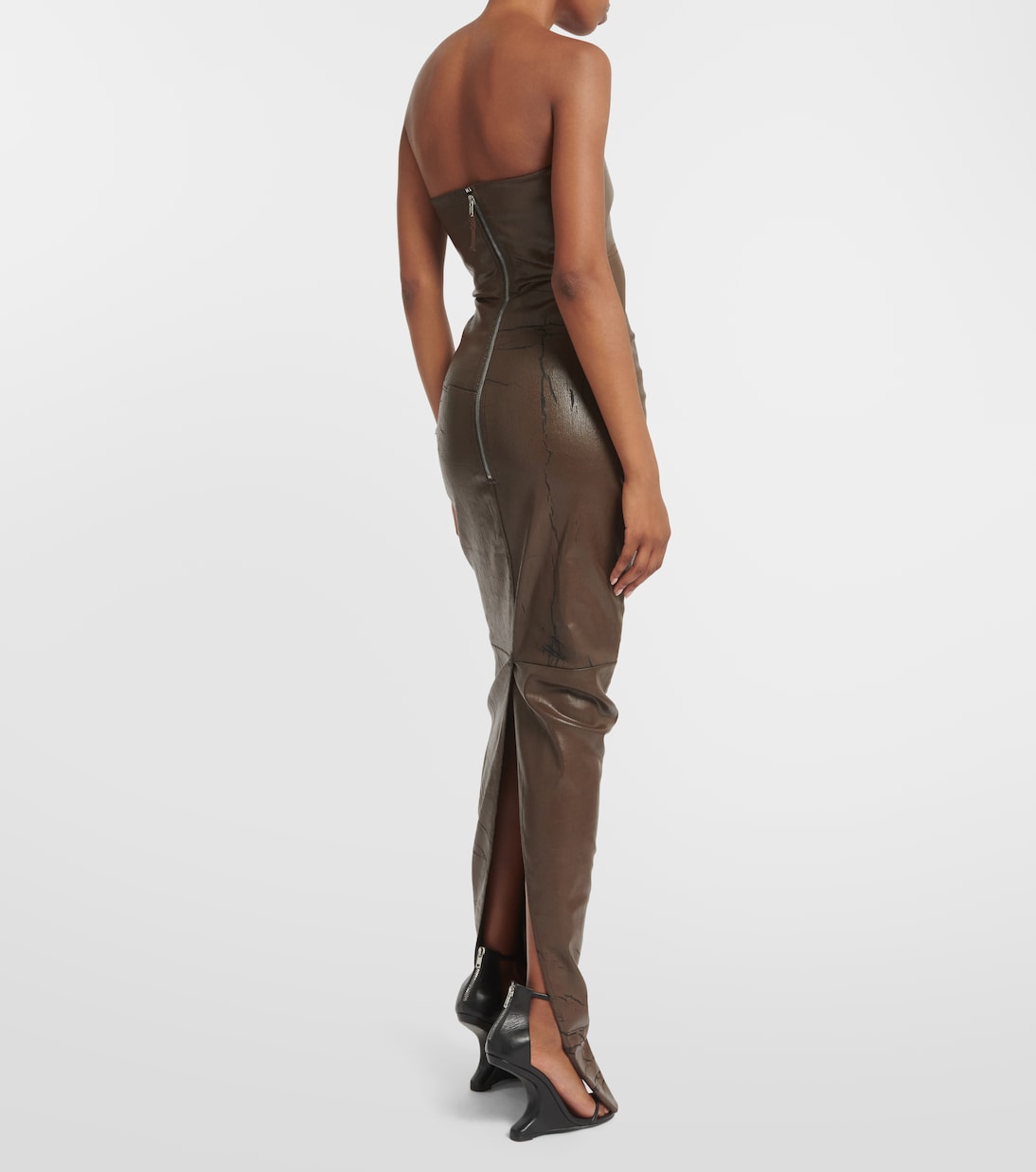 Strapless coated denim gown | Rick Owens