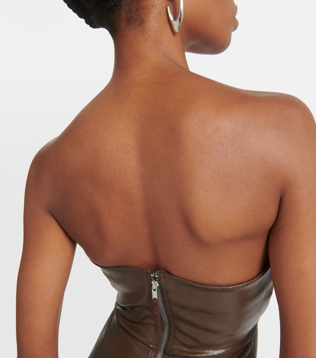 Strapless coated denim gown | Rick Owens