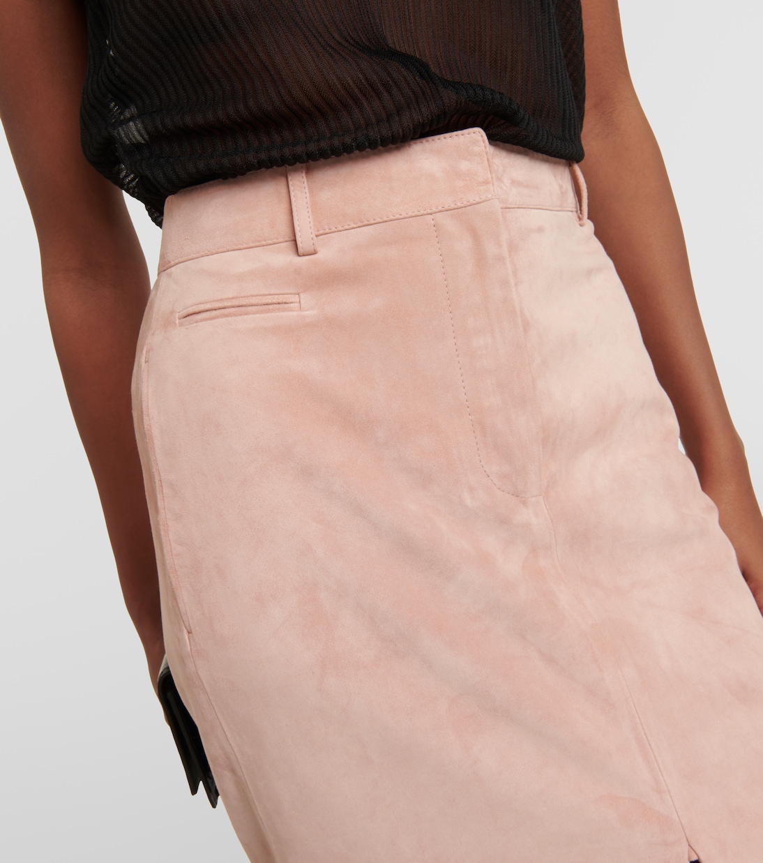High-rise suede pencil skirt  | Tom Ford