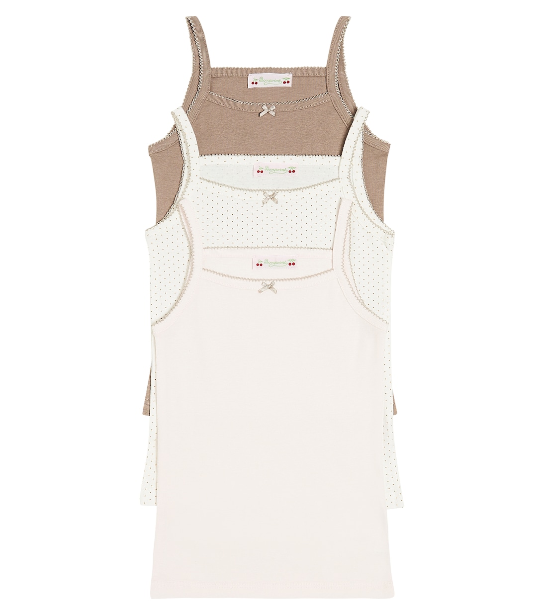 Anice set of 3 cotton tank tops  | Bonpoint