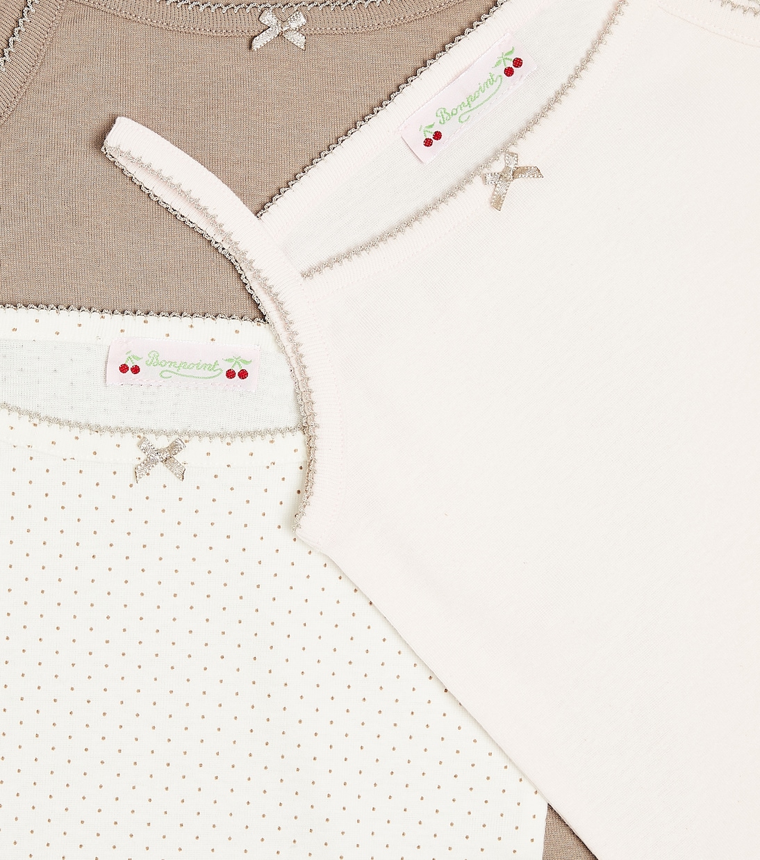 Anice set of 3 cotton tank tops  | Bonpoint
