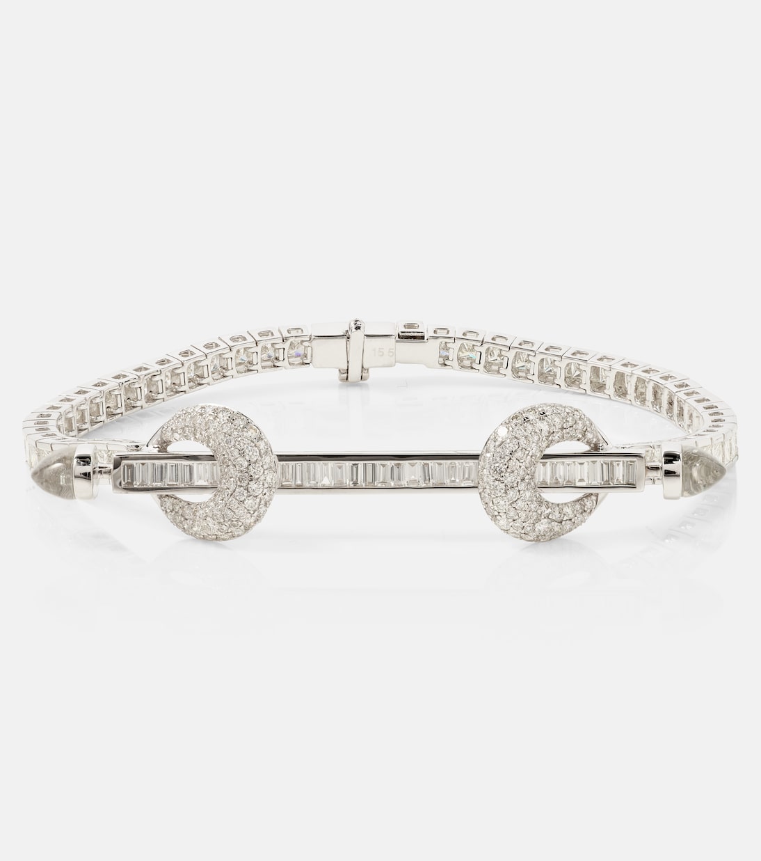 Bracciale ANANYA Chakra in oro bianco 18kt con diamanti e quarzo per uno stile giovane e raffinato