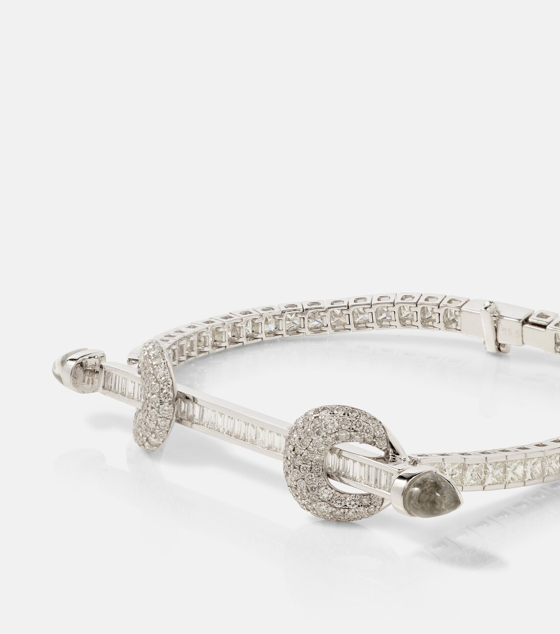Bracciale ANANYA Chakra in oro bianco 18kt con diamanti e quarzo per uno stile giovane e raffinato