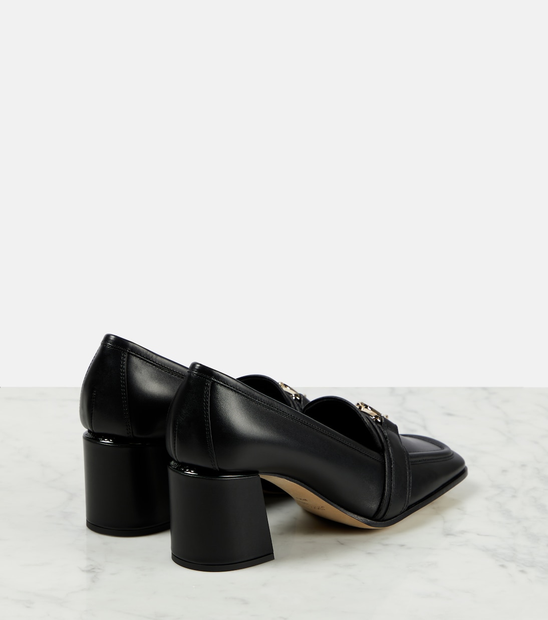 Evin 65 leather loafer pumps in black - Jimmy Choo | Mytheresa