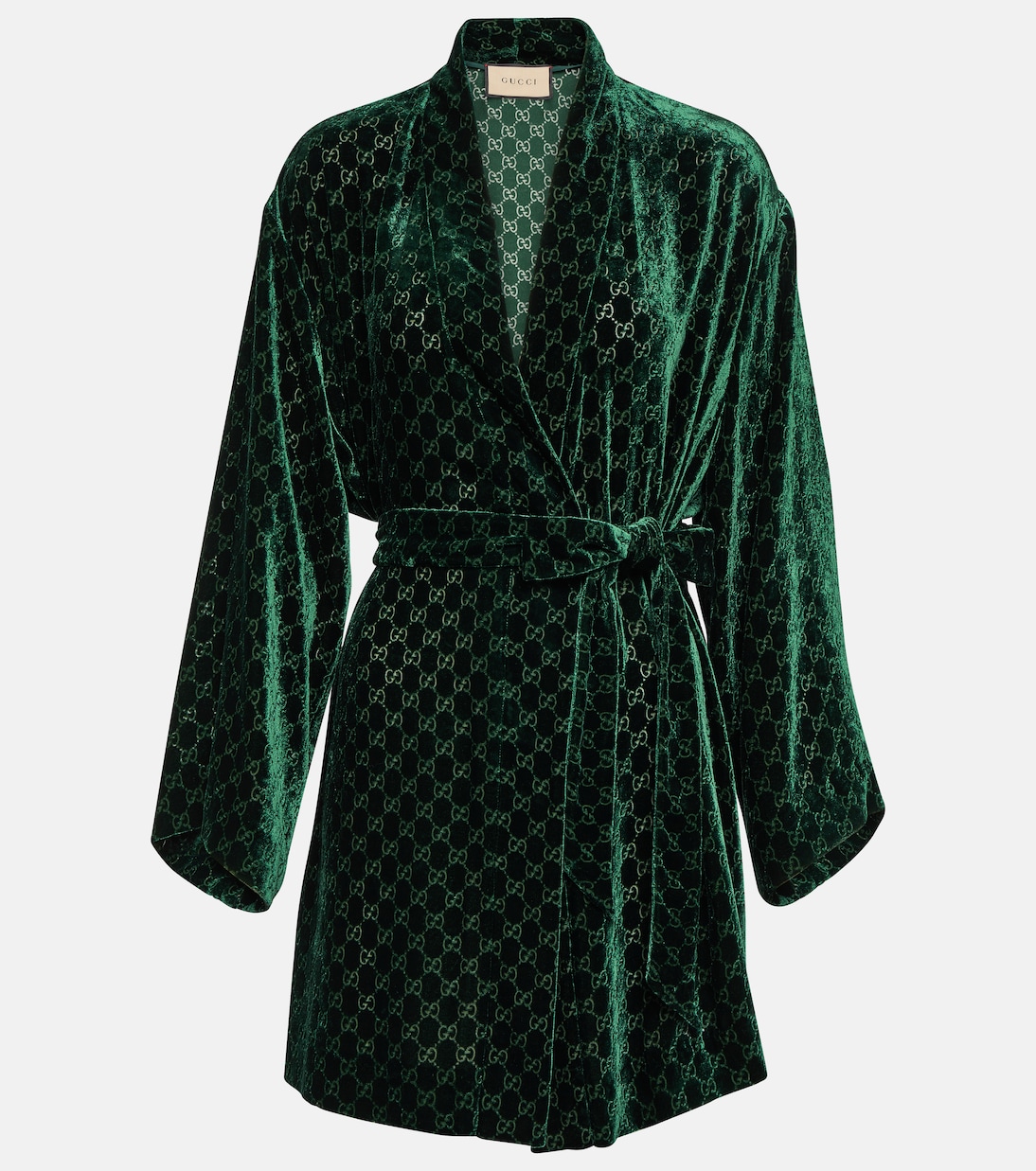 Camisa de Terciopelo Devoré con Cinturón GG de Gucci para Jóvenes Modernos