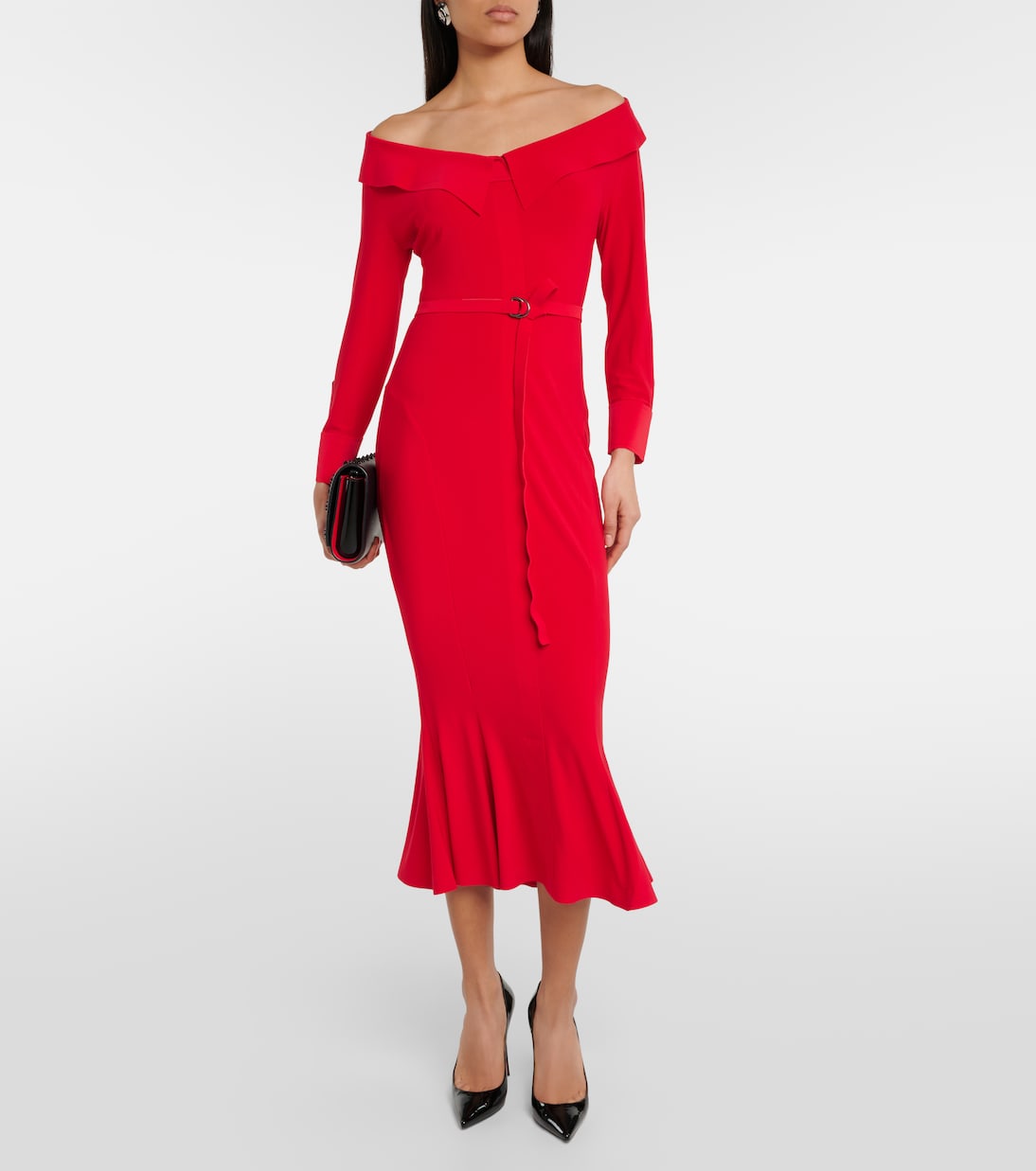 Off-shoulder midi dress | Norma Kamali