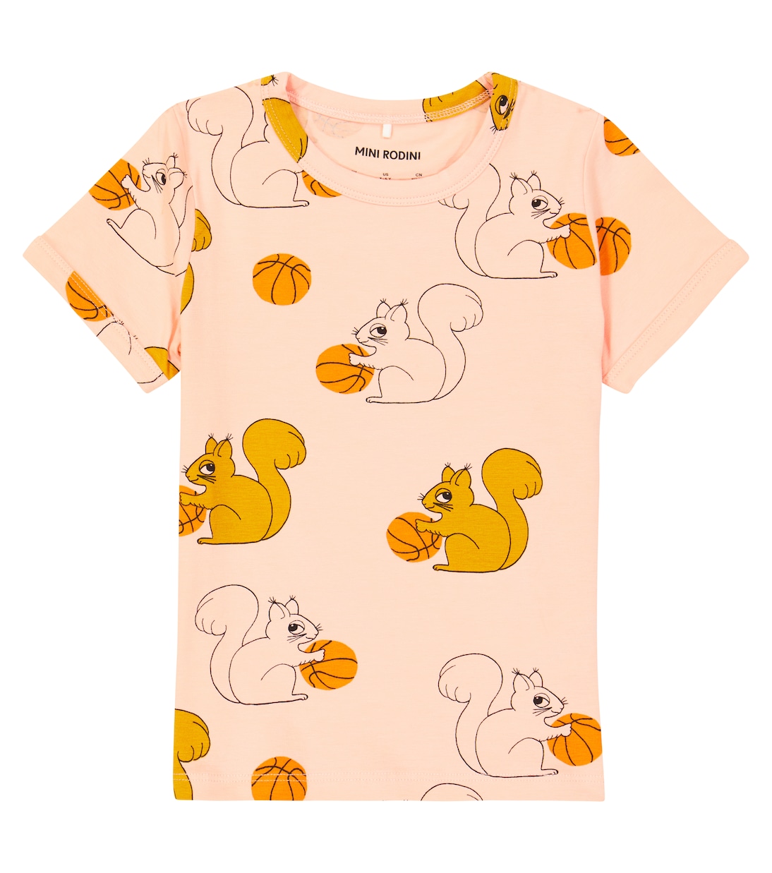 Camiseta Squirrels de mezcla de algodón | Mini Rodini
