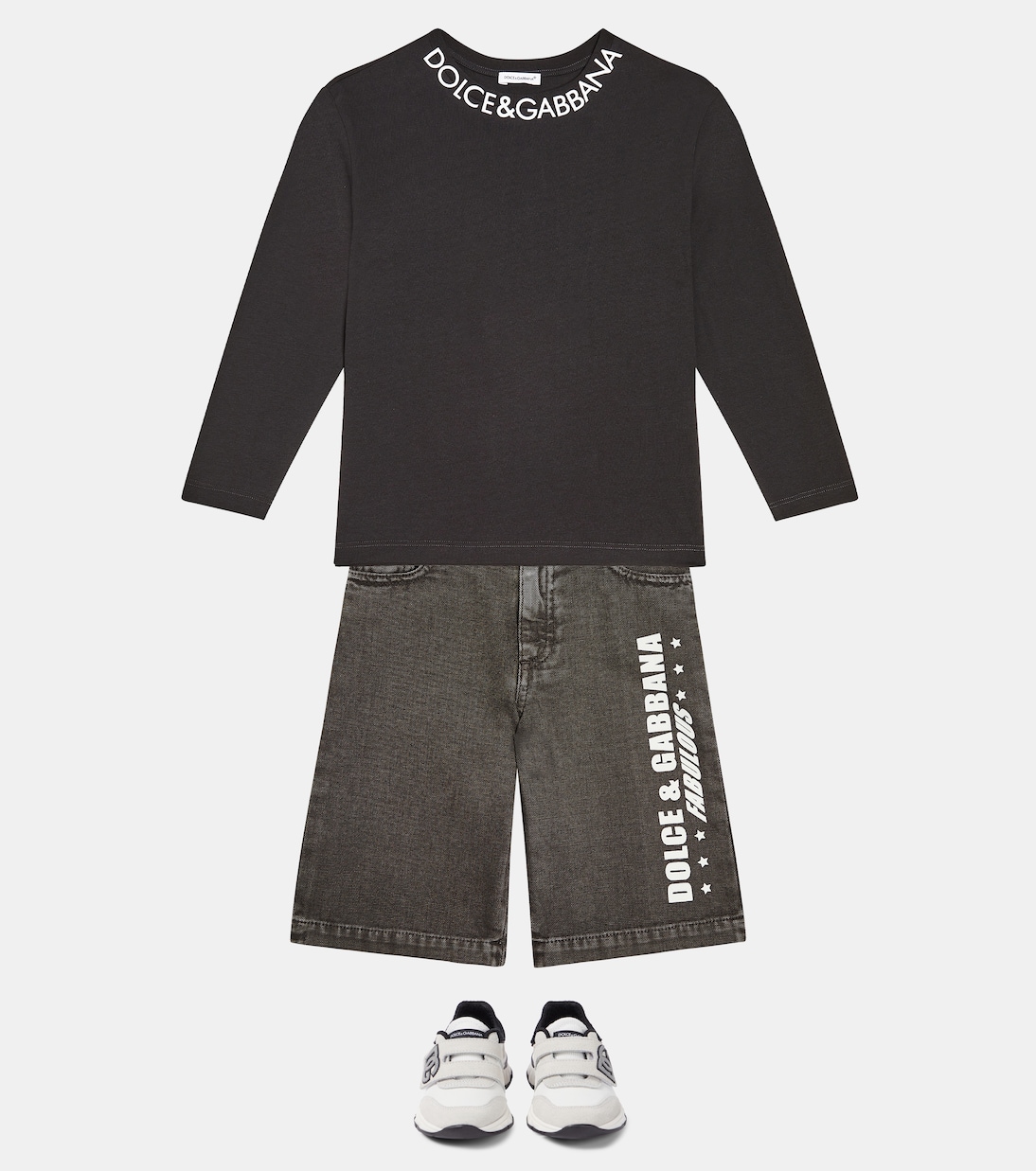 Sneakers DG mit Veloursleder | Dolce&Gabbana Kids
