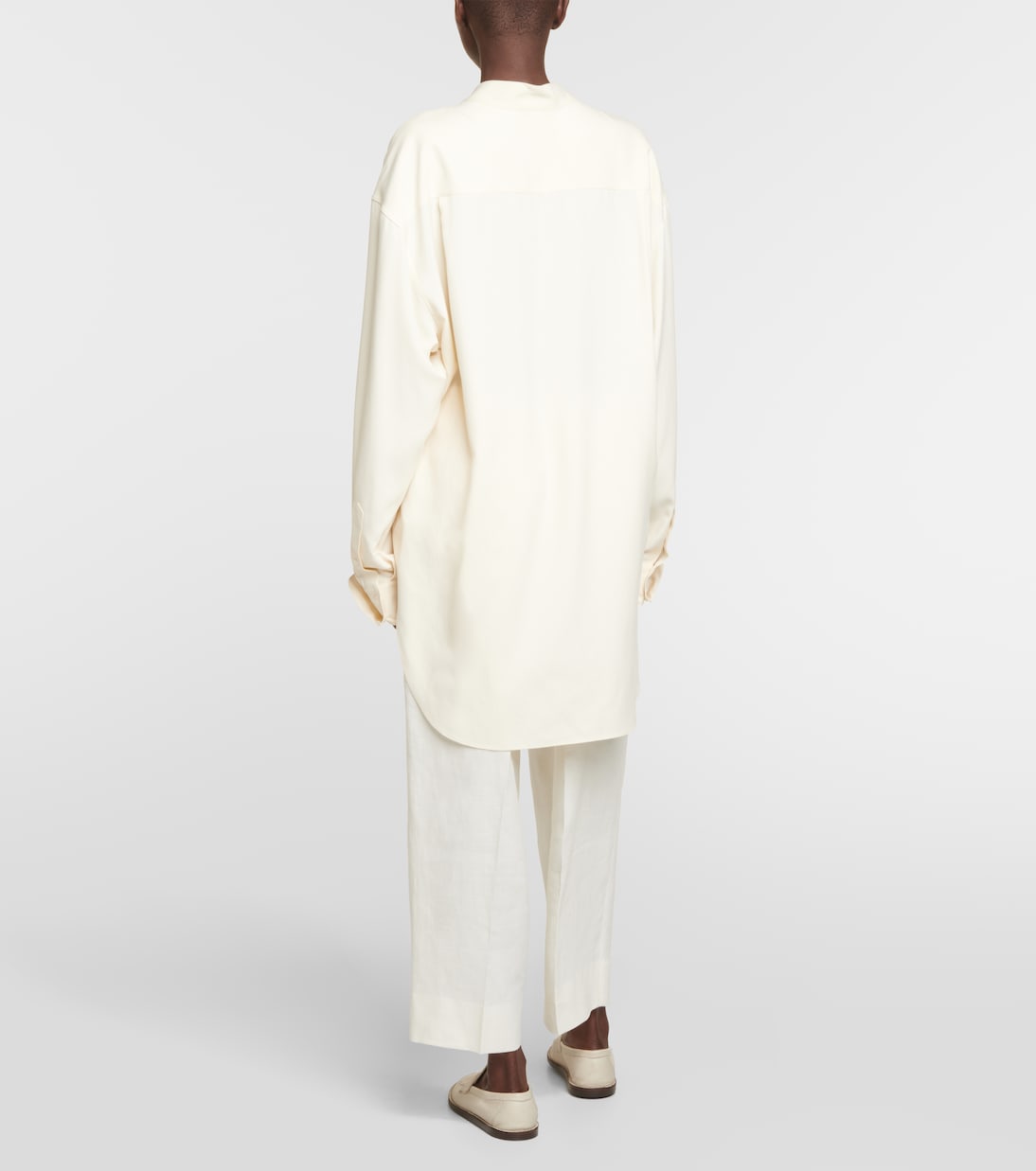 Camicia oversize Grandad in seta | The Row