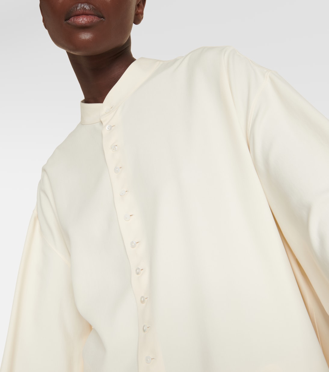 Camicia oversize Grandad in seta | The Row