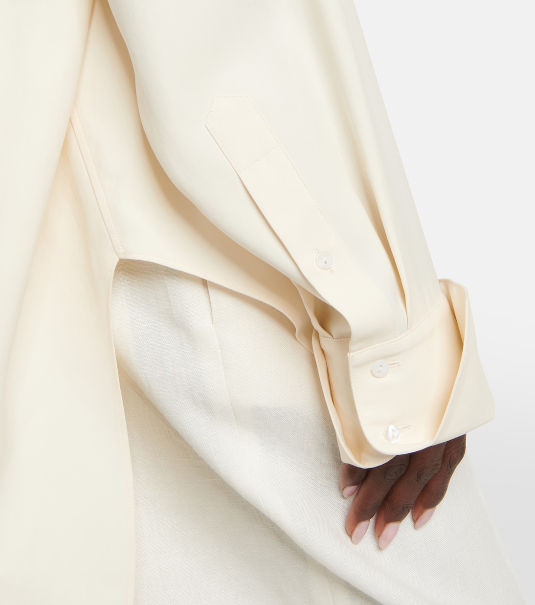 Camicia oversize Grandad in seta | The Row