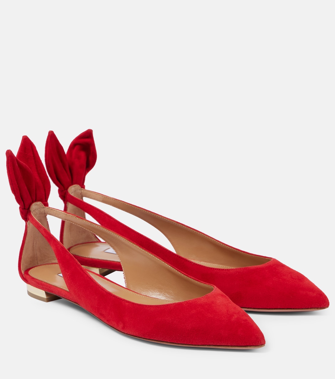 Bow Tie suede ballet flats | Aquazzura