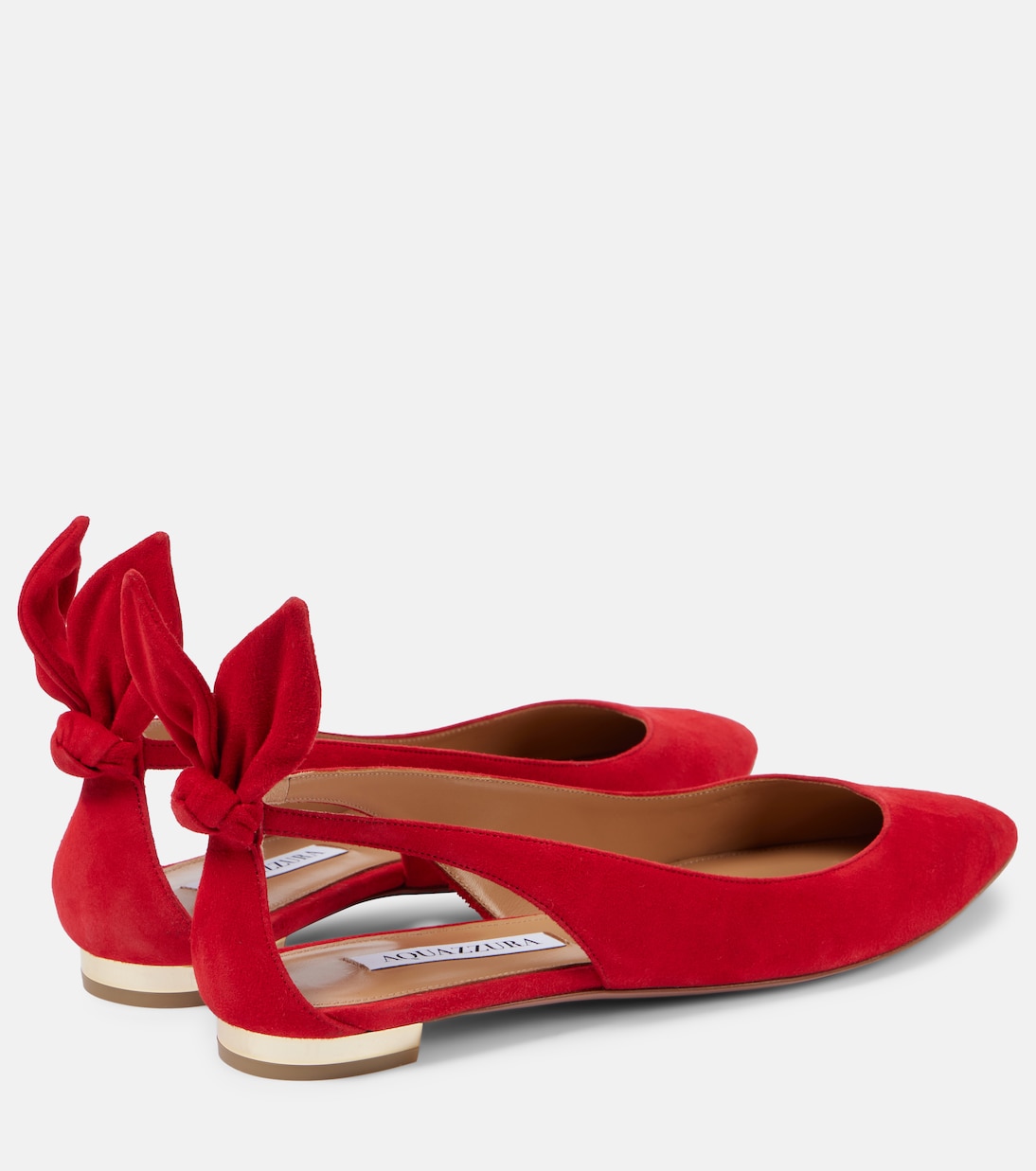 Bow Tie suede ballet flats | Aquazzura