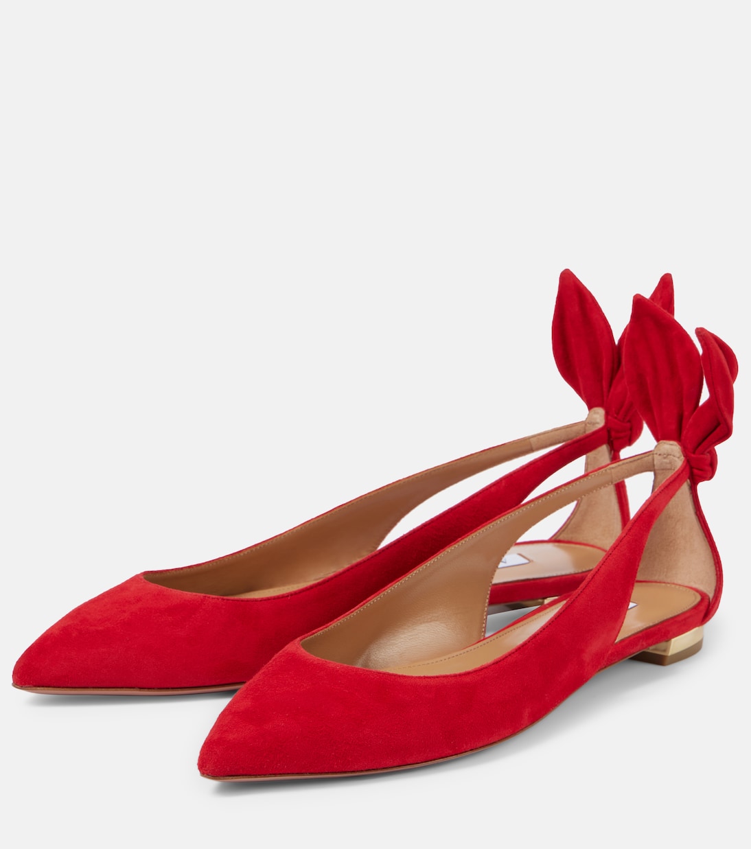 Bow Tie suede ballet flats | Aquazzura